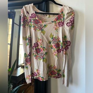 Anthropologie flower sweater